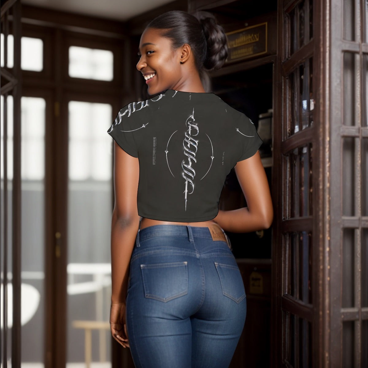 All-Over Print Women's Raglan Cropped T-shirt
