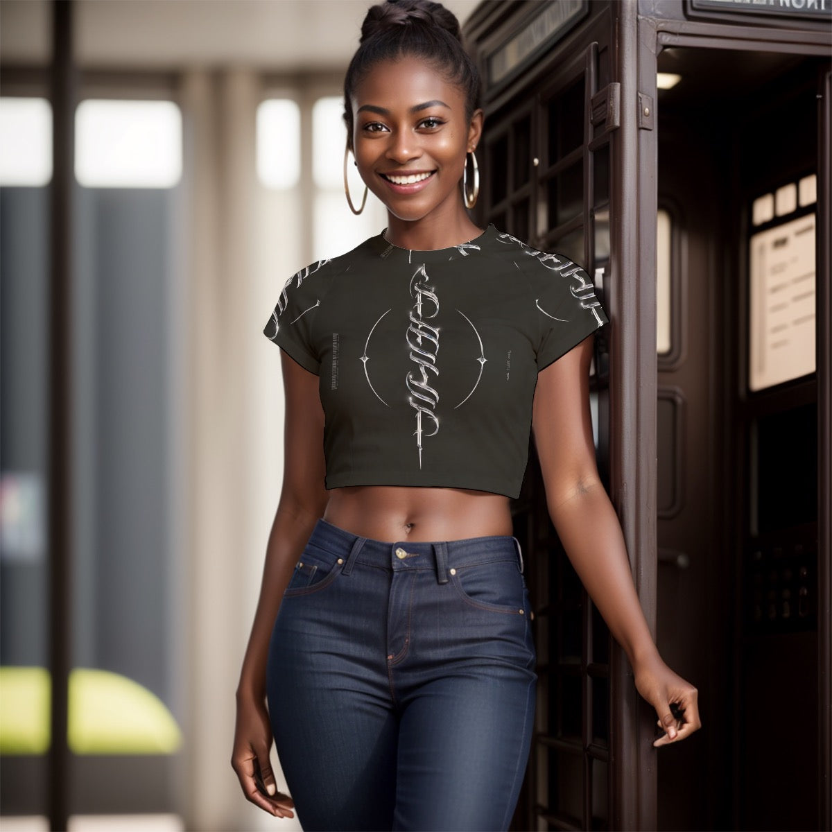 All-Over Print Women's Raglan Cropped T-shirt